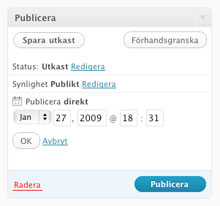 Tidsinställ i WordPress