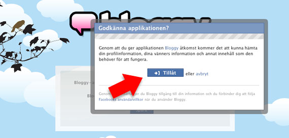 Godkänn applikationen