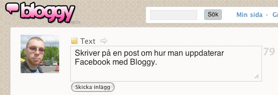 Skriver på Bloggy