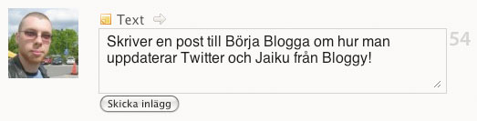 Inlägg på Bloggy