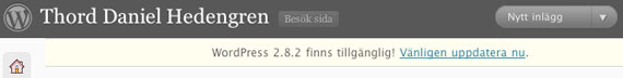 WordPress 2.8.2 ute nu